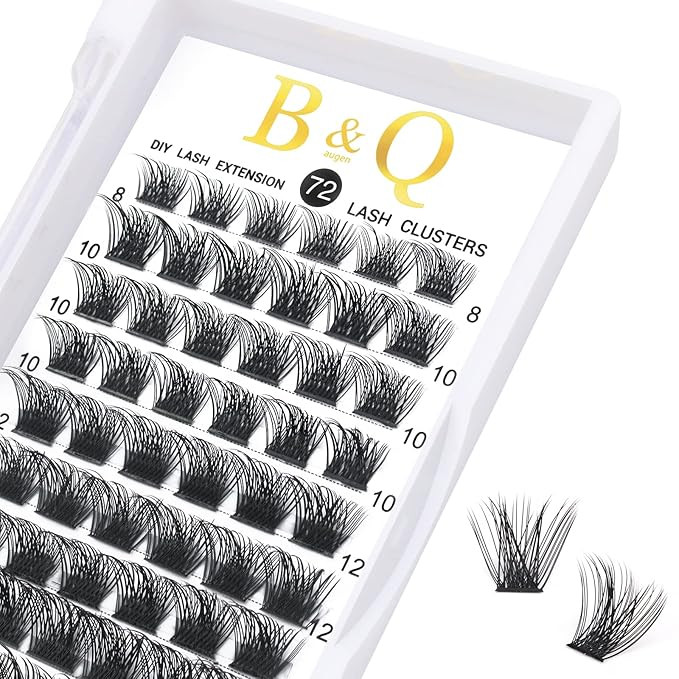 Lash Clusters DIY Eyelash Extensions 72 Clusters Lashes C D Curl B&Q LASH Mega Volume Individual ... | Amazon (US)