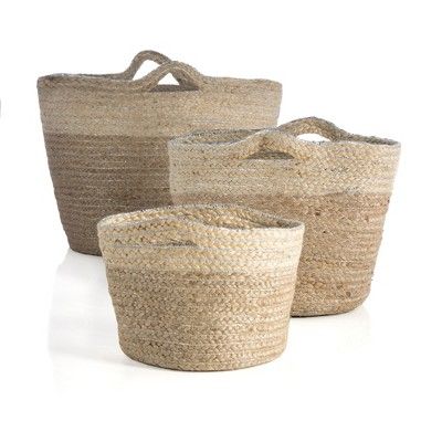 Assorted Set Of 3 Orion Holdall Baskets  - Off-White - Shiraleah | Target