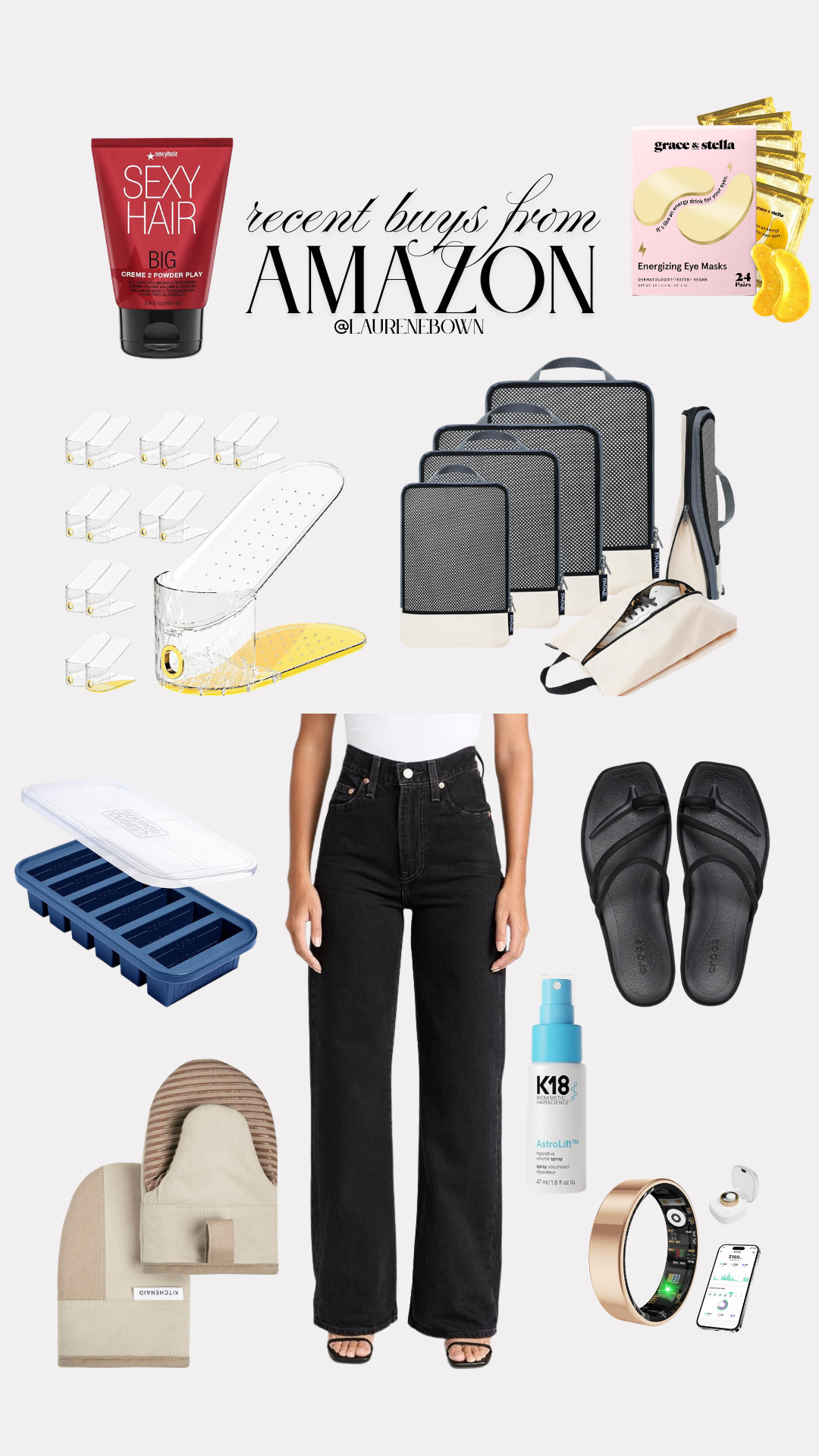 My Amazon purchases this month - a second wash in these great jeans, a couple new hair products to try, and more! I'm most excited to give this health ring a try  

 