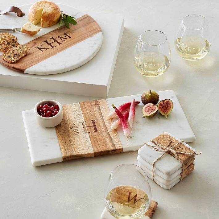 Wood and Marble Rectangle Cheese Board | Mark and Graham