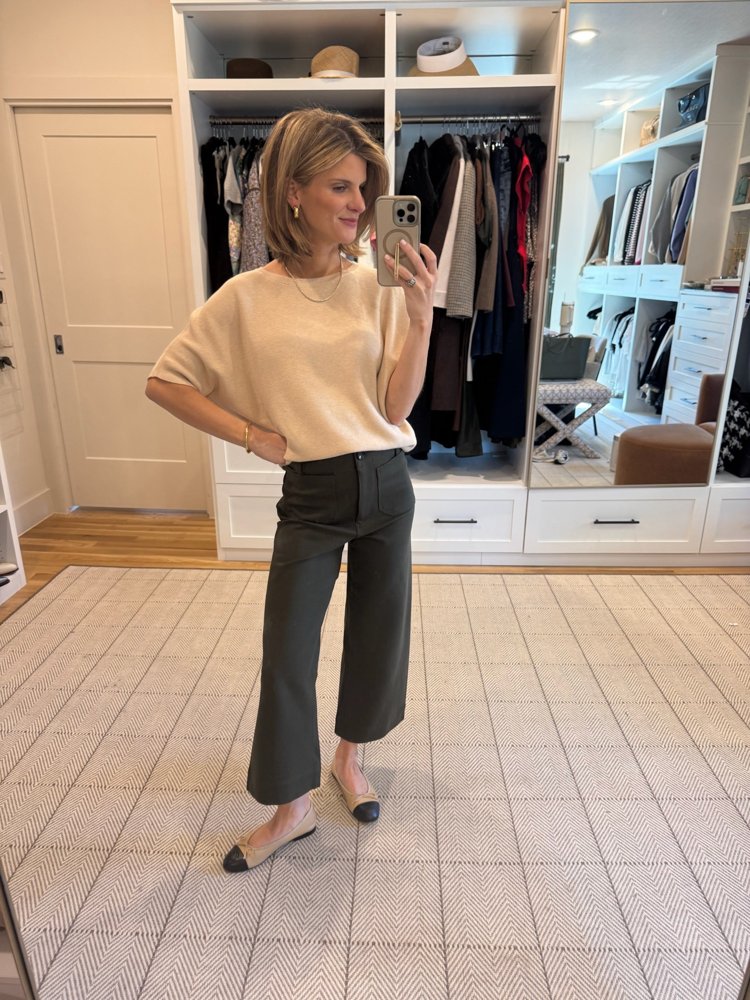 Mini quince spring haul - wearing xs in tops,0/24 in pants! @onequince #quincepartner