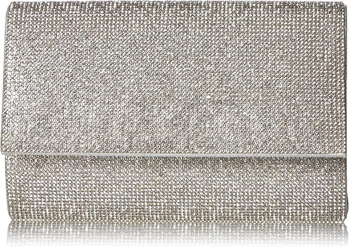 Jessica McClintock womens Alexis Sparkle and Shine Clutch Evening Bag, Silver, One Size US | Amazon (US)