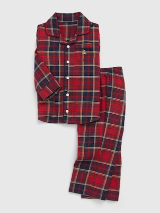 babyGap 100% Recycled Flannel PJ Set | Gap (US)