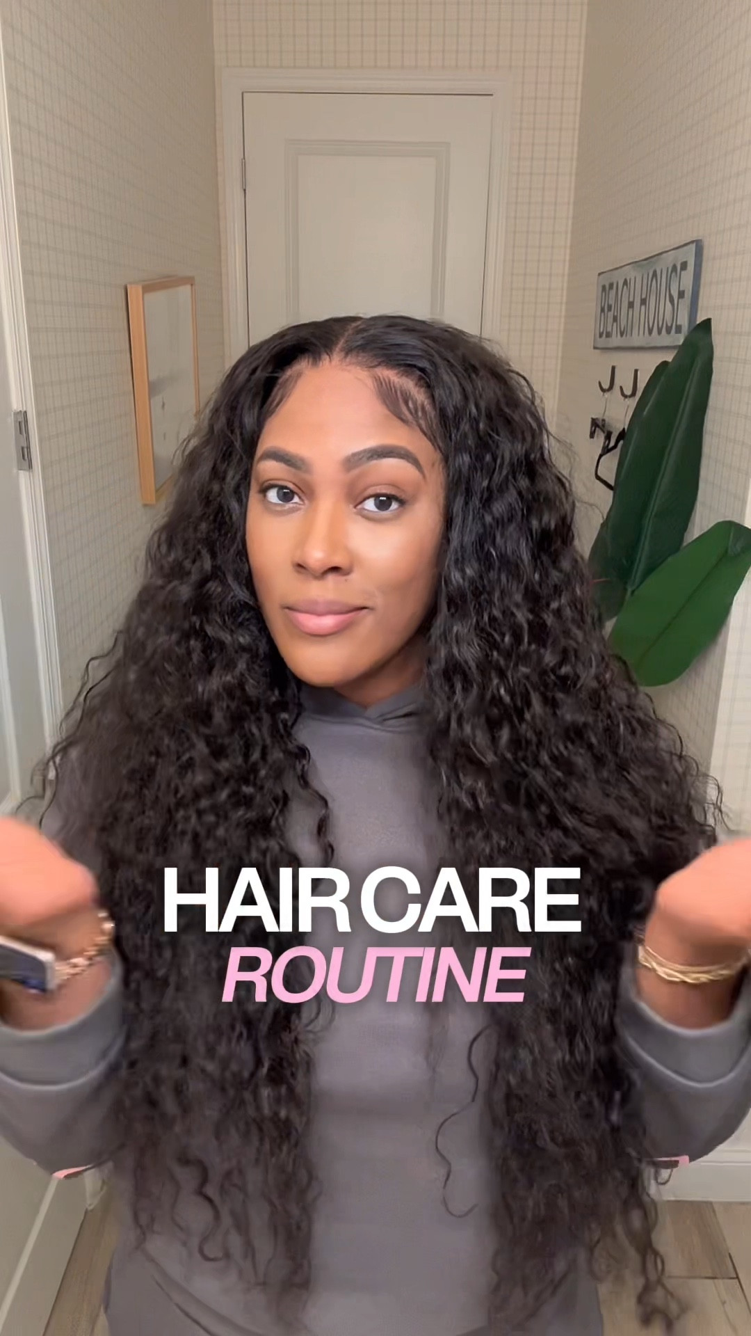 I’m always running out the door to go shopping somewhere 😭

So I love a quick hair routine to make my hair look fresh. The Giovanni Frizz Be Gone serum + styling mousse have been such an easy combo for smoothing frizz and adding volume 💕