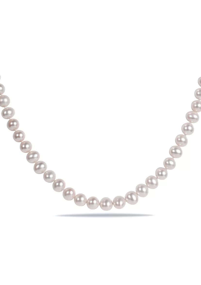 6.5-7MM Cultured Freshwater Pearl 16" Strand Necklace with Sterling Silver Clasp | Belk