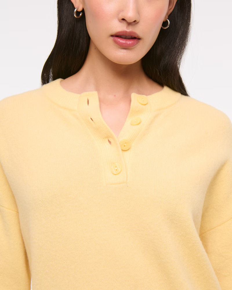 Merino Wool-Blend Henley Sweater | Abercrombie & Fitch (UK)