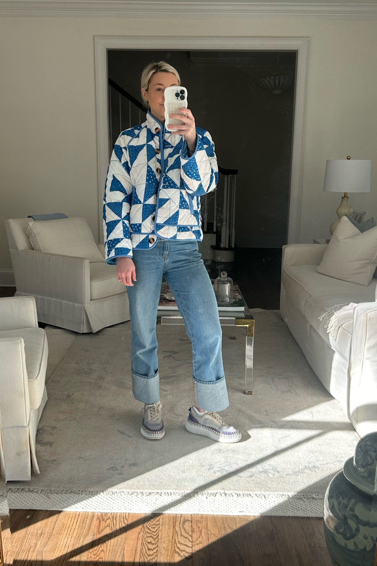 Thursday OOTD! Jacket is only $25 and so fun. These Chloe Nama’s I got from Cettire and they are hundreds less than on other sites - don’t ask questions just accept that it’s legit and you save like 25% 

#LTKfindsunder50 #LTKshoecrush #LTKfindsunder100