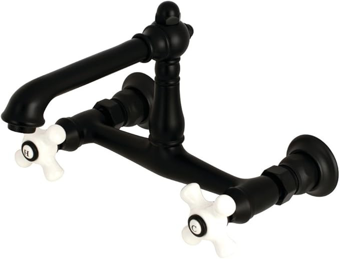 Kingston Brass KS7240PX English Country Bathroom Faucet, 6-5/8", Matte Black | Amazon (US)