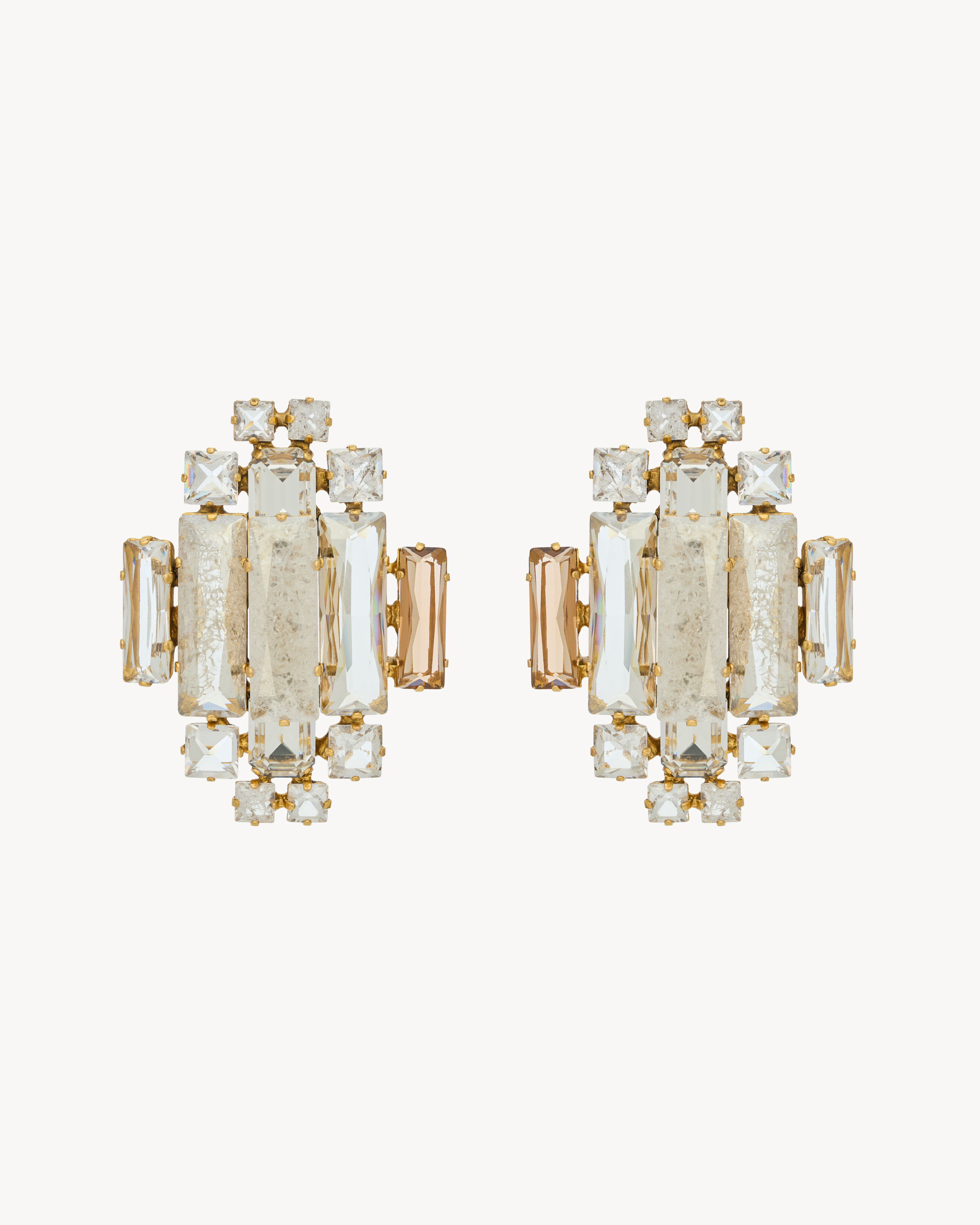 crystal medallion earrings | Saint Laurent Inc. (Global)