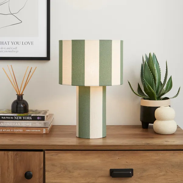 Beatrice Striped Table Lamp | Dunelm