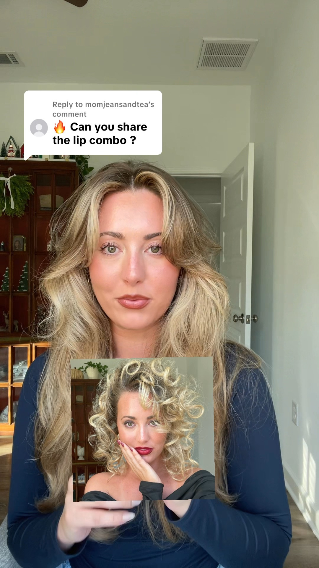 Sandy’s red lip combo 💋