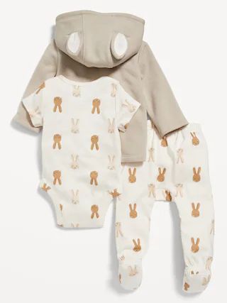 Unisex 3-Piece Kimono Hoodie, Pants &#x26; Bodysuit Layette Set for Baby | Old Navy (US)