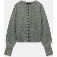 Zara - Soft Knit Cardigan - Grey - S - Woman | Zara UK