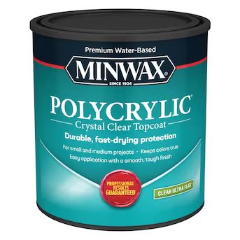 Minwax Polycrylic Clear Flat Water-based Polyurethane (1-quart) | Lowe's