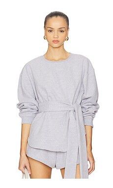 Lovers and Friends Gabriella Sweatshirt Top in Grey from Revolve.com | Revolve Clothing (Global)