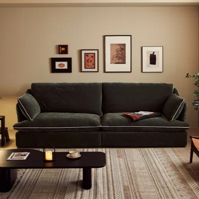 Modern Deep-Seat Washable Minimalist Sofa | Wayfair North America