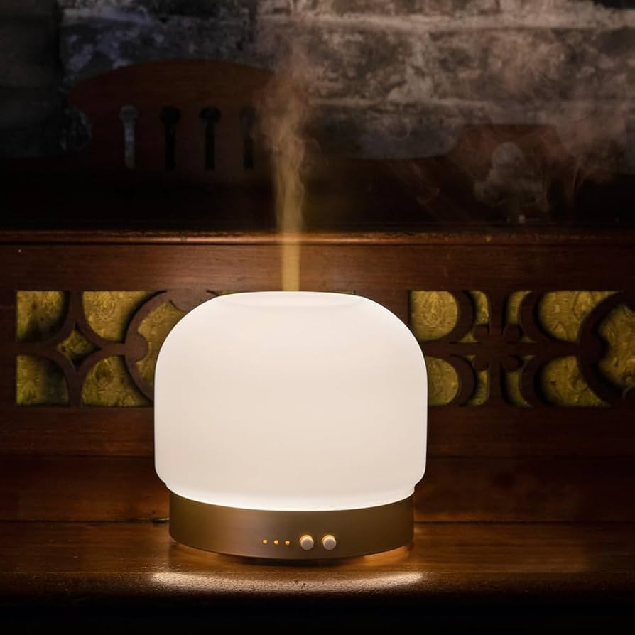 Essential Oil Diffusers for Large Room 280ml Aromatherapy Diffuser for Home - Glass Cover, 4 Time... | Amazon (US)