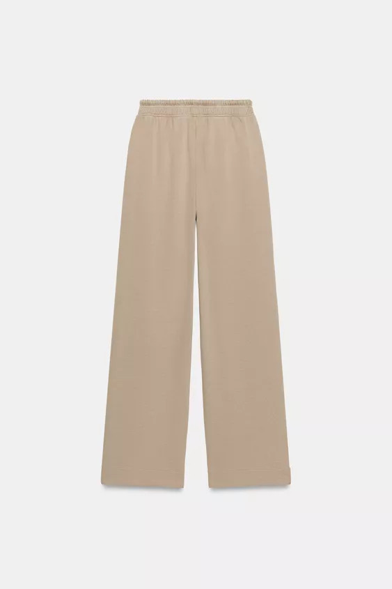 WASHED EFFECT INTERLOCK PANTS | Zara US