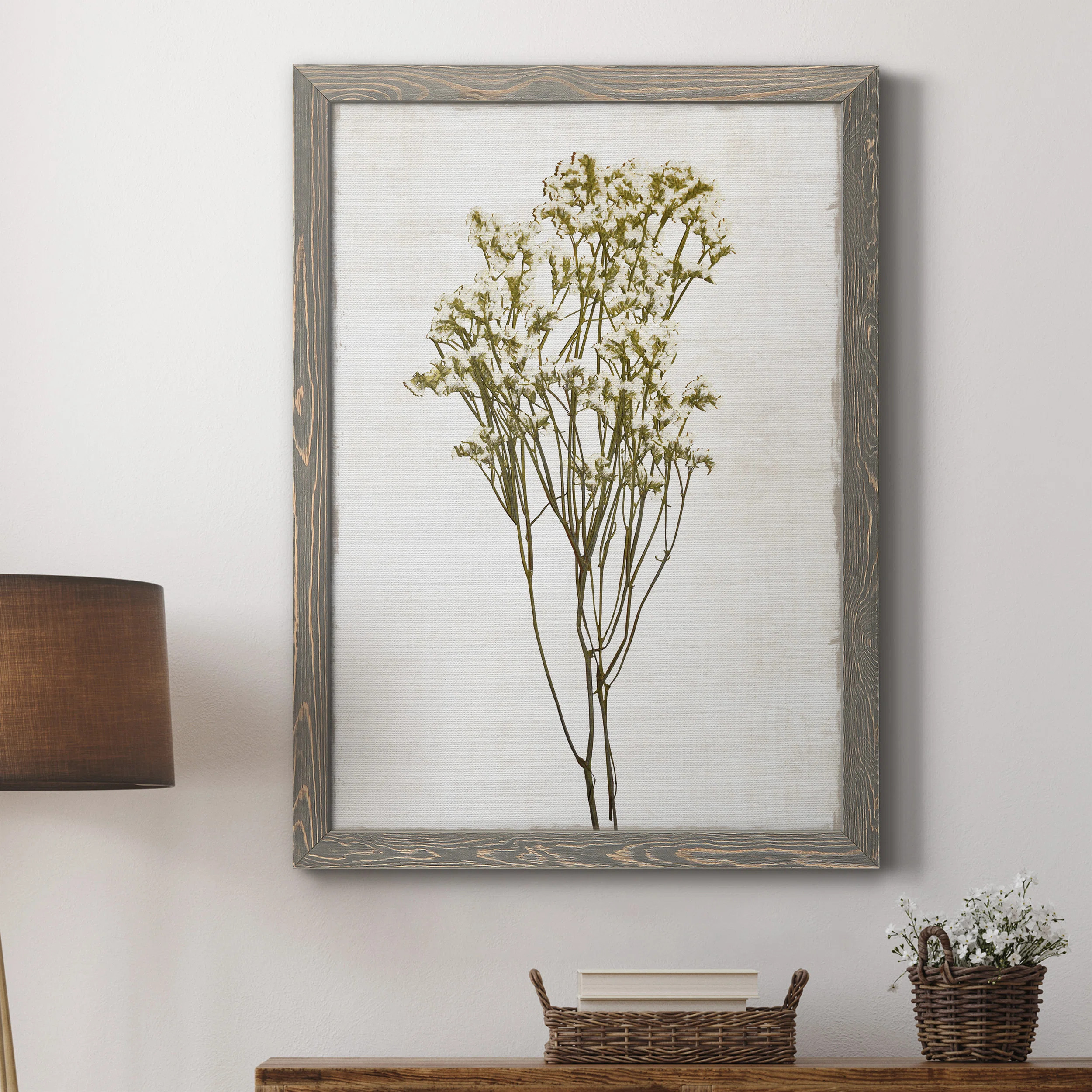 Gracie Oaks Farmhouse Pressed Flower II - Picture Frame Painting on Canvas | Wayfair | Wayfair North America