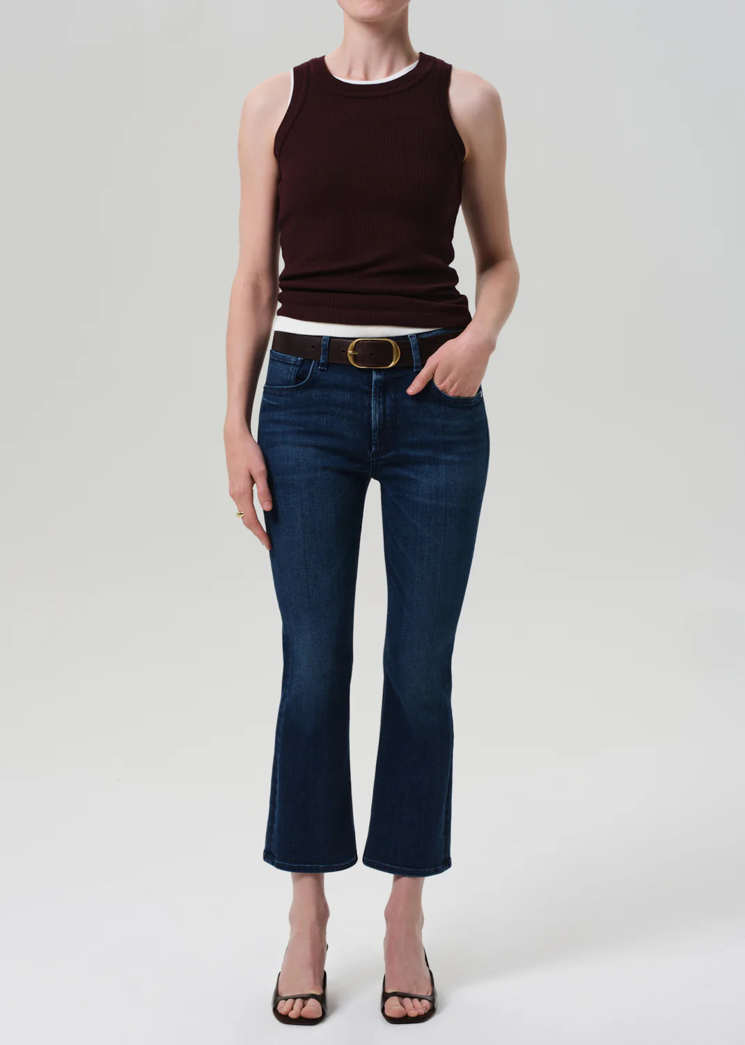 Isola Mid Rise Cropped Boot in Regency | Citizens of Humanity