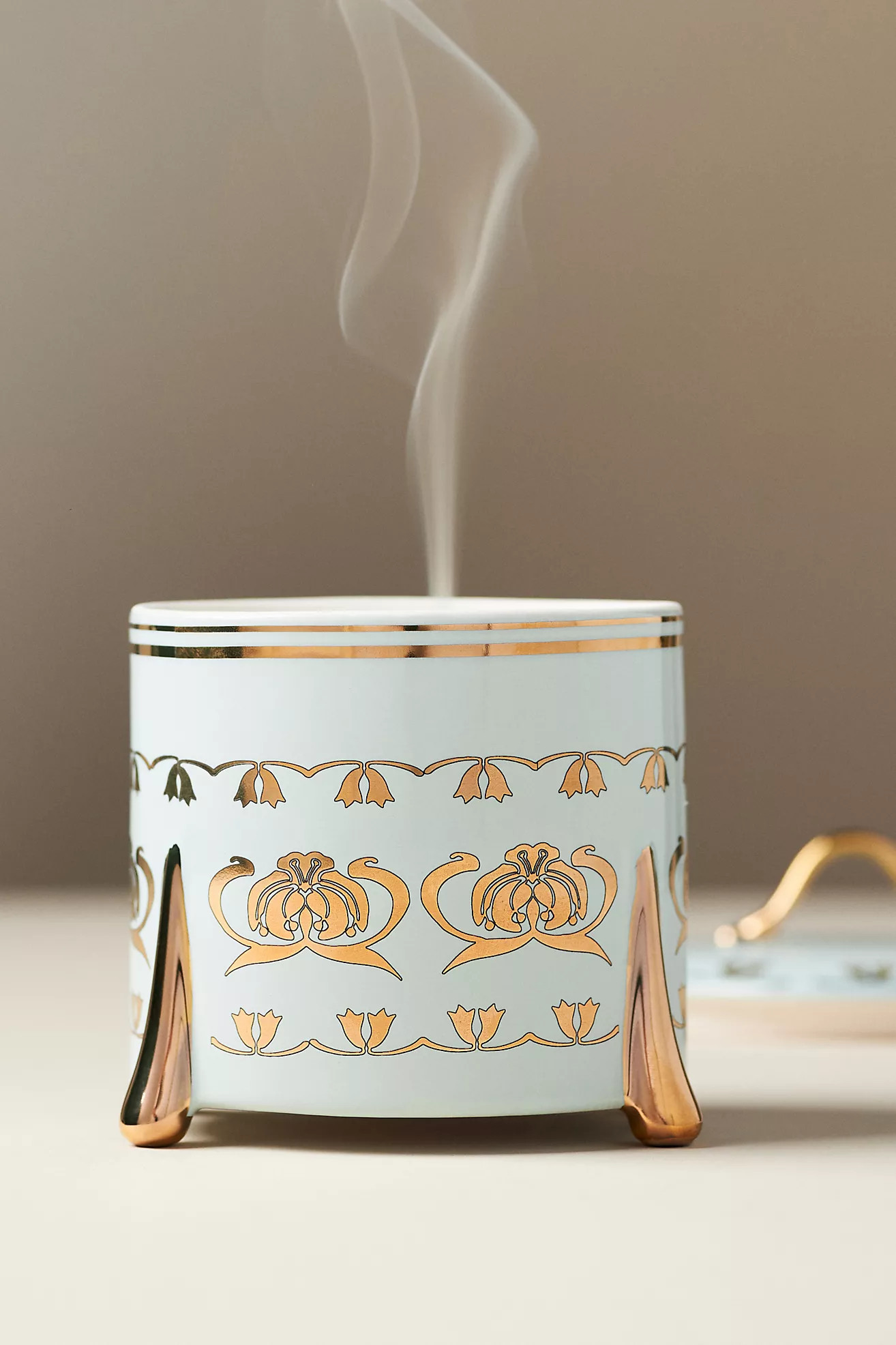 The Met x Anthropologie Floral Sueded Rose Ceramic Candle | Anthropologie (US)