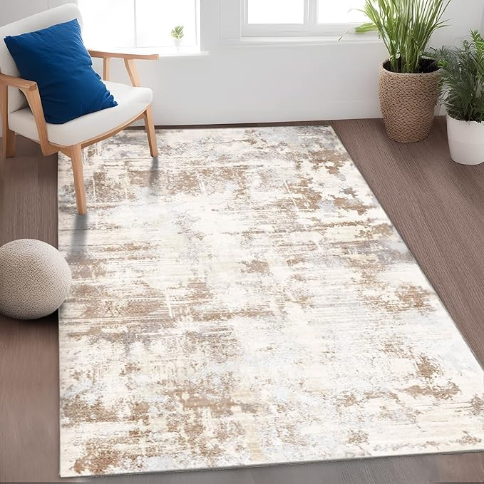Area Rug Living Room Rugs: 3x5 Indoor Soft Fluffy Rug Abstract Carpet for Bedroom Kitchen Dining ... | Amazon (US)