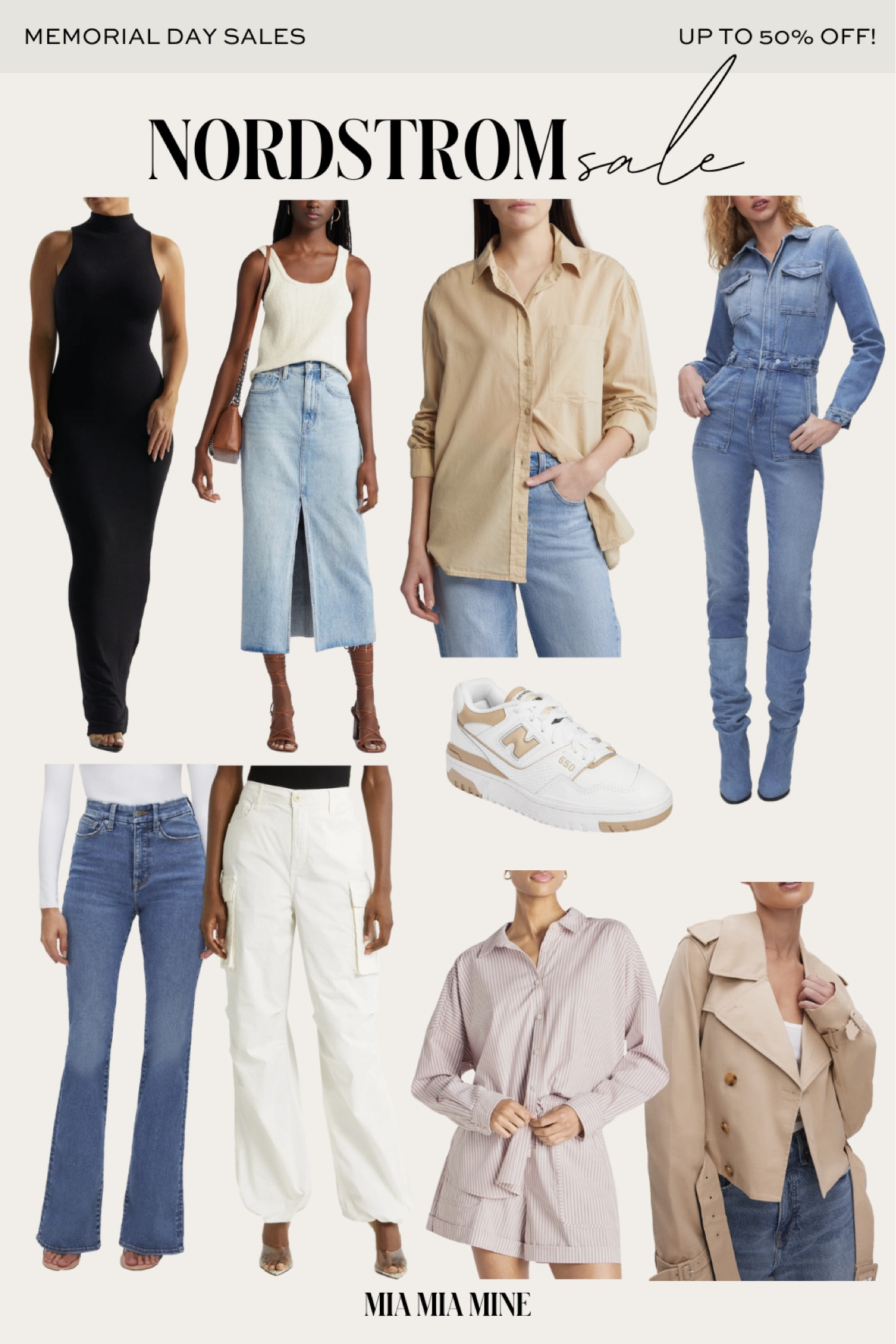 Memorial Day weekend sales - save up to 50% off at Nordstrom
Good American jeans on sale
Naked wardrobe dress on sale 
New balance sneakers on sale 

#LTKStyleTip #LTKSaleAlert #LTKFindsUnder100