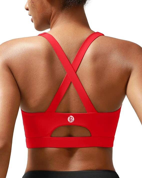 RUNNING GIRL Sports Bra for Women High Support,Molded Cup Strappy Running Sports Bras with Sewn i... | Amazon (US)