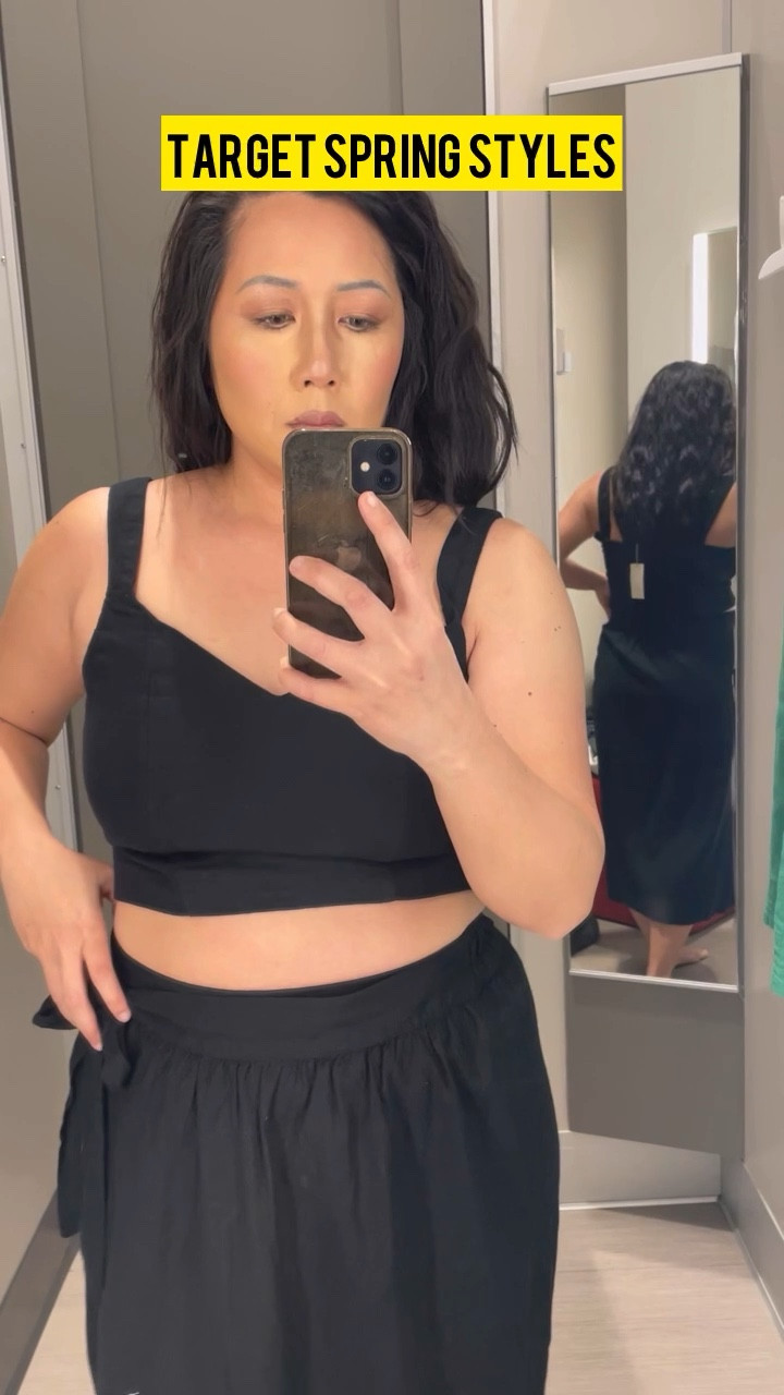 Spring outfits at target and what they look like on a midsize gal. I’m obsessed with their spring colors. I think their crop top skirt combo is a must have their button up shirt and shorts are great for a vacation. 

#LTKstyletip #LTKSeasonal #LTKcurves