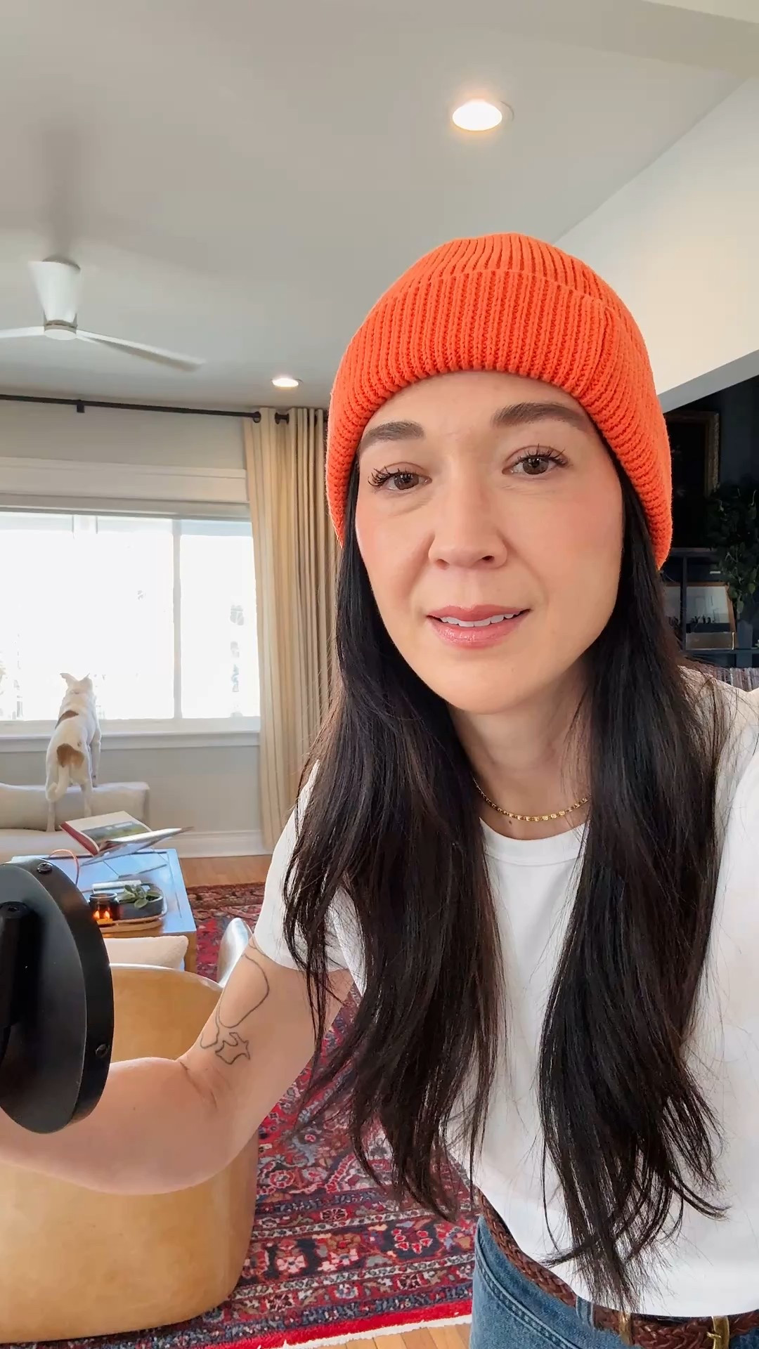 Our squiggle arm sconce and a peek at our wallpaper 

#LTKHome