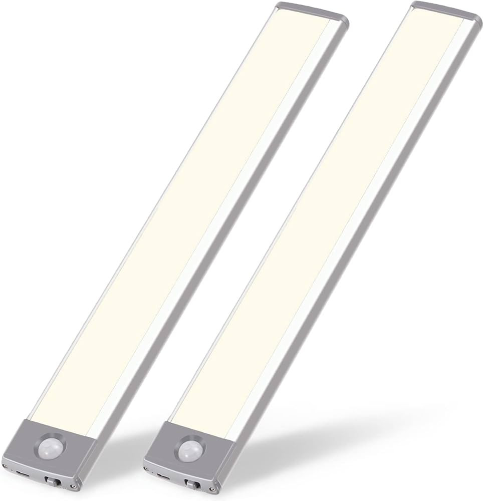 54-LED Under Cabinet Lights,USB Rechargeable Kitchen Night Light,Battery Operated Counter Closet ... | Amazon (US)