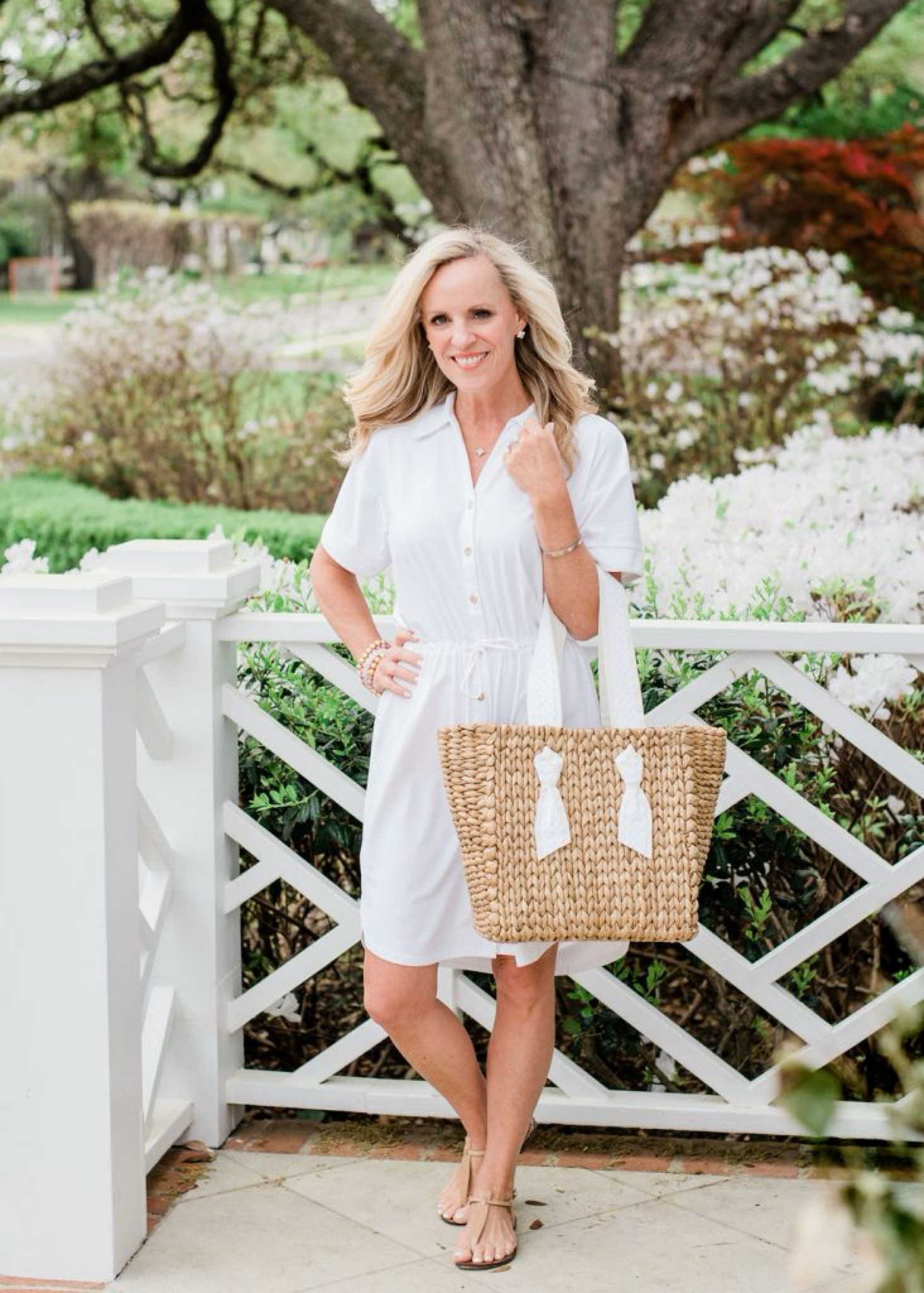 Classic white coverup 
Pamela Munson tote 
Gigi thong sandal 


#LTKstyletip #LTKover40 #LTKSeasonal
