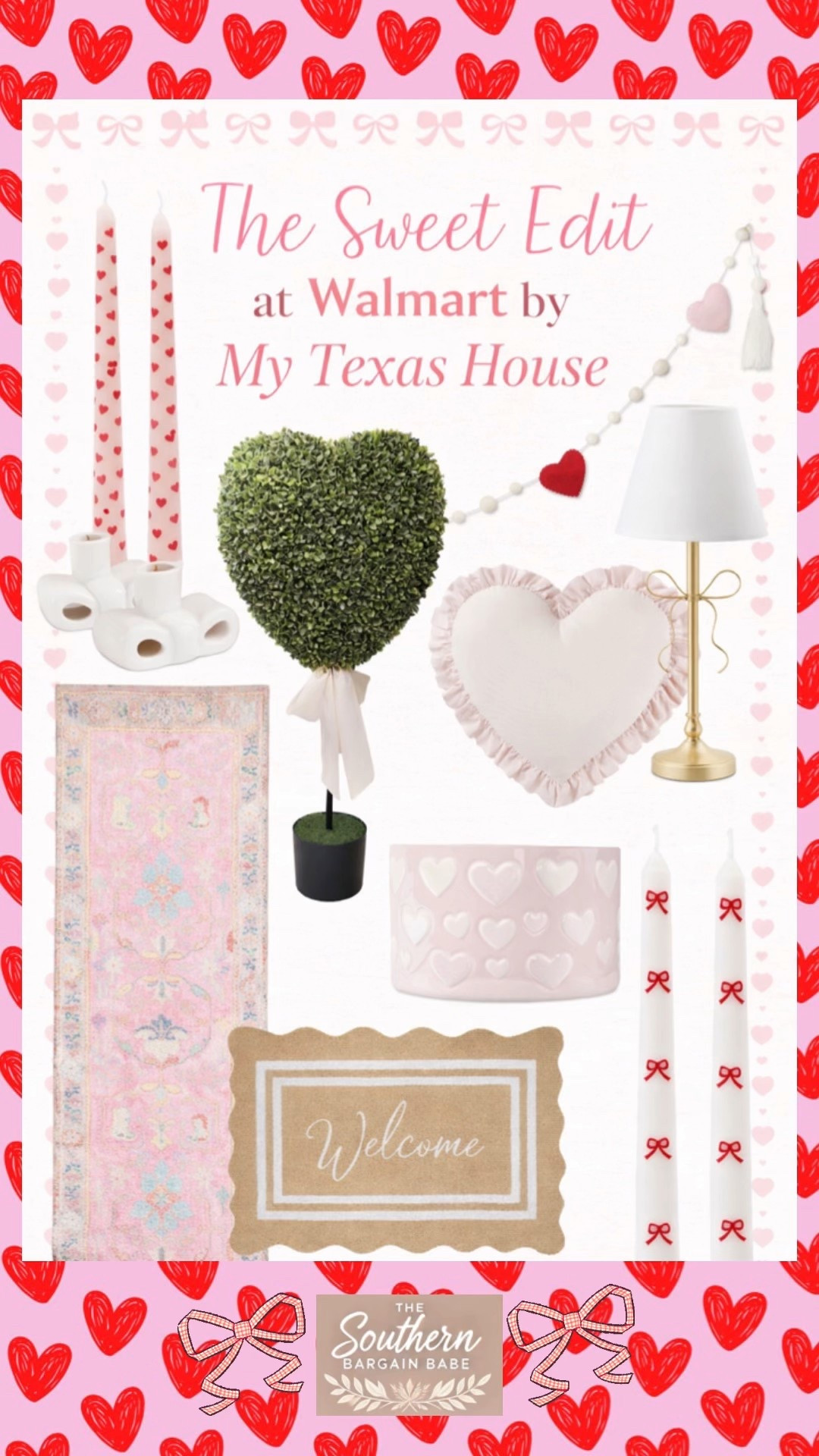 The Sweet Edit at Walmart by My Texas House 💗
All the cutest heart-filled home décor to make your space feel warm, cozy & totally love-day ready. From sweet candles to the dreamiest pink accents, this collection is giving cozy + romantic on a budget ✨

Everything you see is linked in my LTK so you can easily recreate this look in your own home!
Tap to shop all my favorites 👇

#LTKHome #LTKSeasonal #WalmartFinds #MyTexasHouse #ValentineHome #SweetDecor #TheSweetEdit #HomeOnABudget #TheSouthernBargainBabe

#LTKSeasonal #LTKHome #LTKFindsUnder50