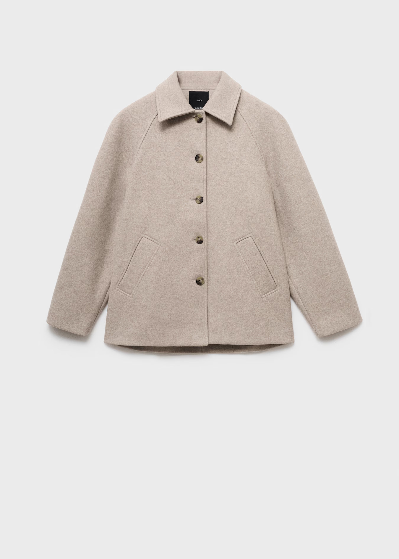Short coat with notched lapel collar | MANGO (UK)
