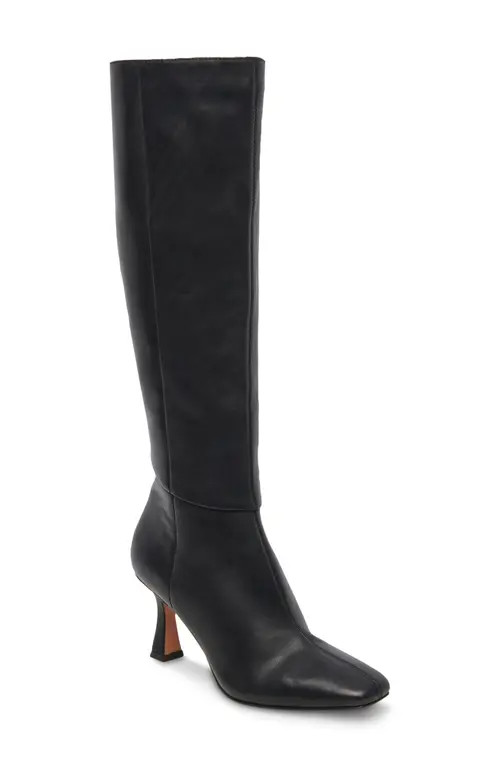 Dolce Vita Gyra Knee High Boot in Black Leather at Nordstrom, Size 7.5 Wide Calf | Nordstrom