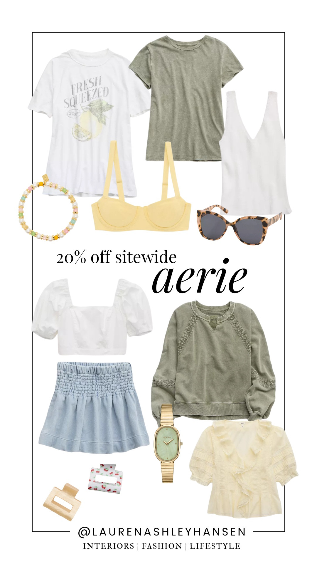 These colors and styles are perfect for spring!! All 20% off in app at Aerie 🤍😍

#LTKSaleAlert #LTKFindsUnder50 #LTKSpringSale