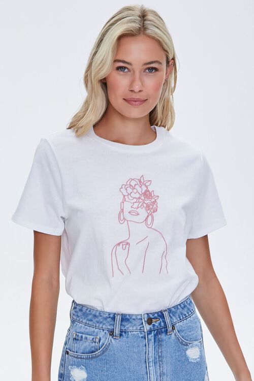 Embroidered Line Art Tee | Forever 21 (US)