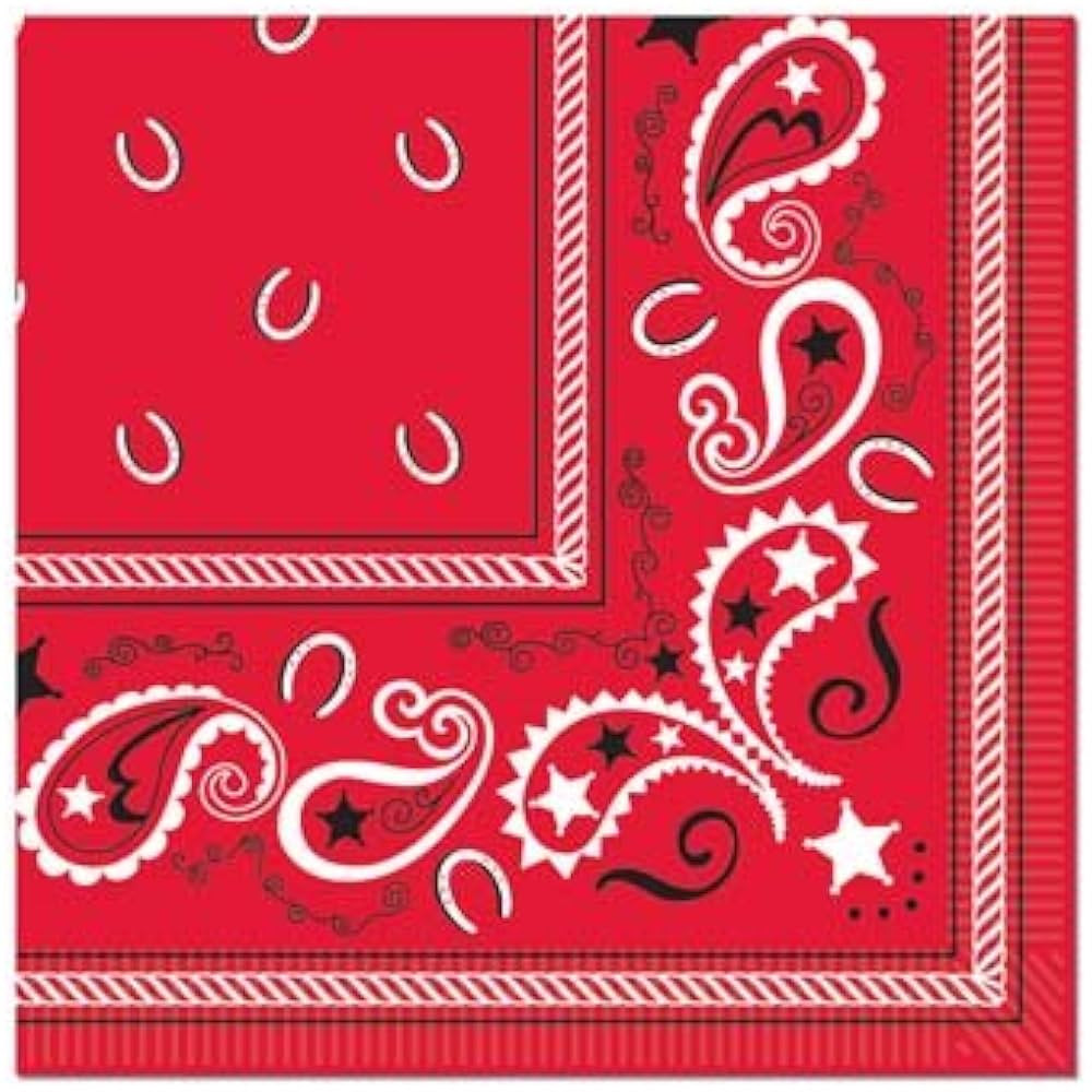 Cowboy Bandana Beverage Napkins Pack of 3 | Amazon (US)