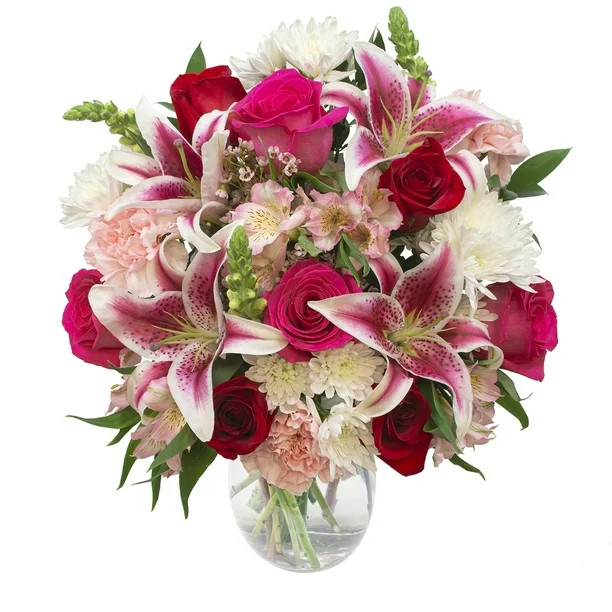 True Love Bouquet, 28 Stems, Vase Included | Walmart (US)