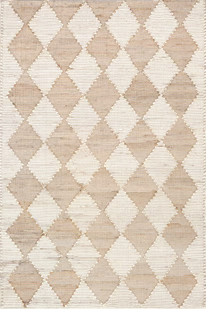 Natural Danica Diamond Trellis Area Rug | Rugs USA