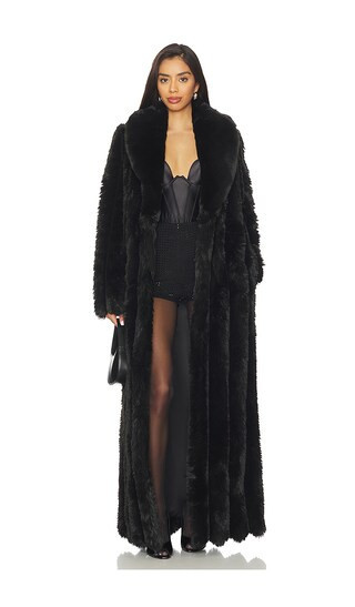 NBD Nadia Long Coat in Black. - size M | Revolve Clothing (Global)
