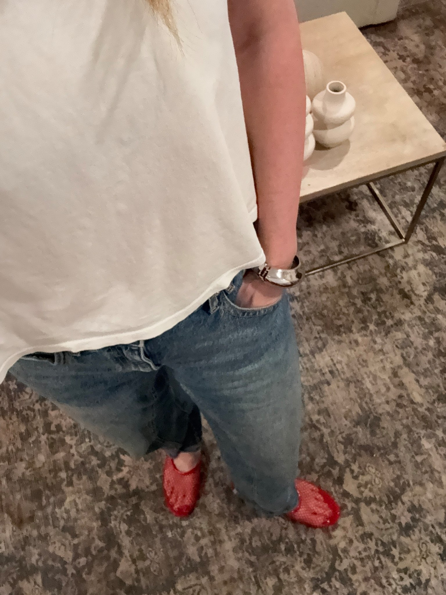 Love the pop of red and these are even more comfortable than these jeans which are the comfiest I own. 

#LTKSeasonal #LTKShoeCrush #LTKStyleTip