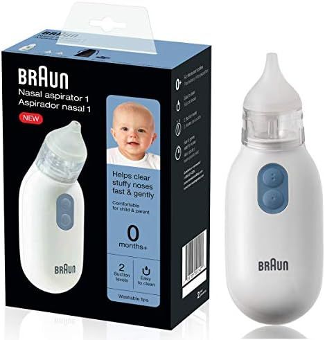 Braun Nasal Aspirator – Quickly and Gently Clear Stuffed Infant Noses, Toddler and Baby Nasa... | Amazon (US)