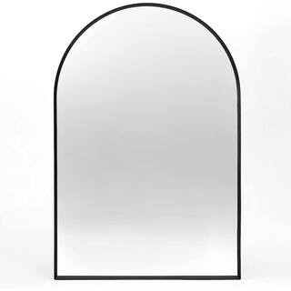 24 in. W x 36 in. H Arched Wall Mirror Suitable for Bedroom, Metal Framed Large Mirror for Bedroo... | The Home Depot
