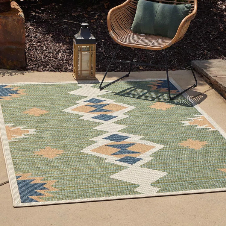 Lauryn Green Indoor/Outdoor Rug | Wayfair North America