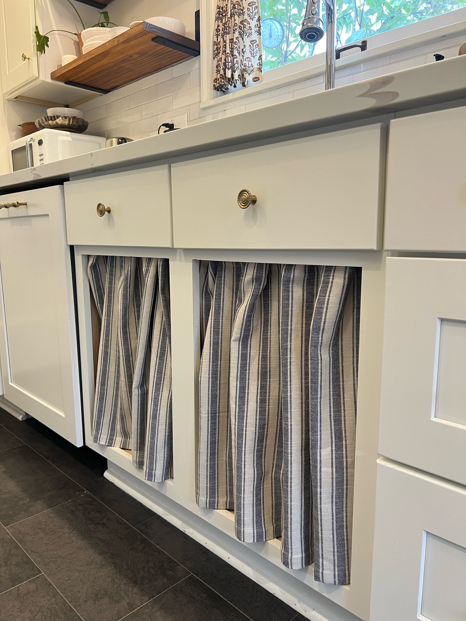 Quick little project working on adding charm to my kitchen. Love these high quality French ticking stripe café curtains, and I made it easy with a tension rod!

#LTKHome