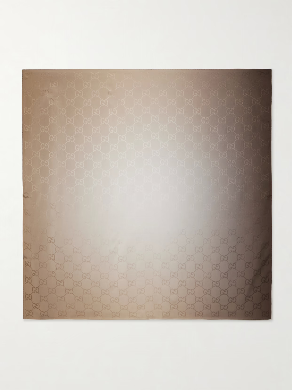 Gucci - Dégradé Silk-jacquard Scarf - Brown | NET-A-PORTER (US)