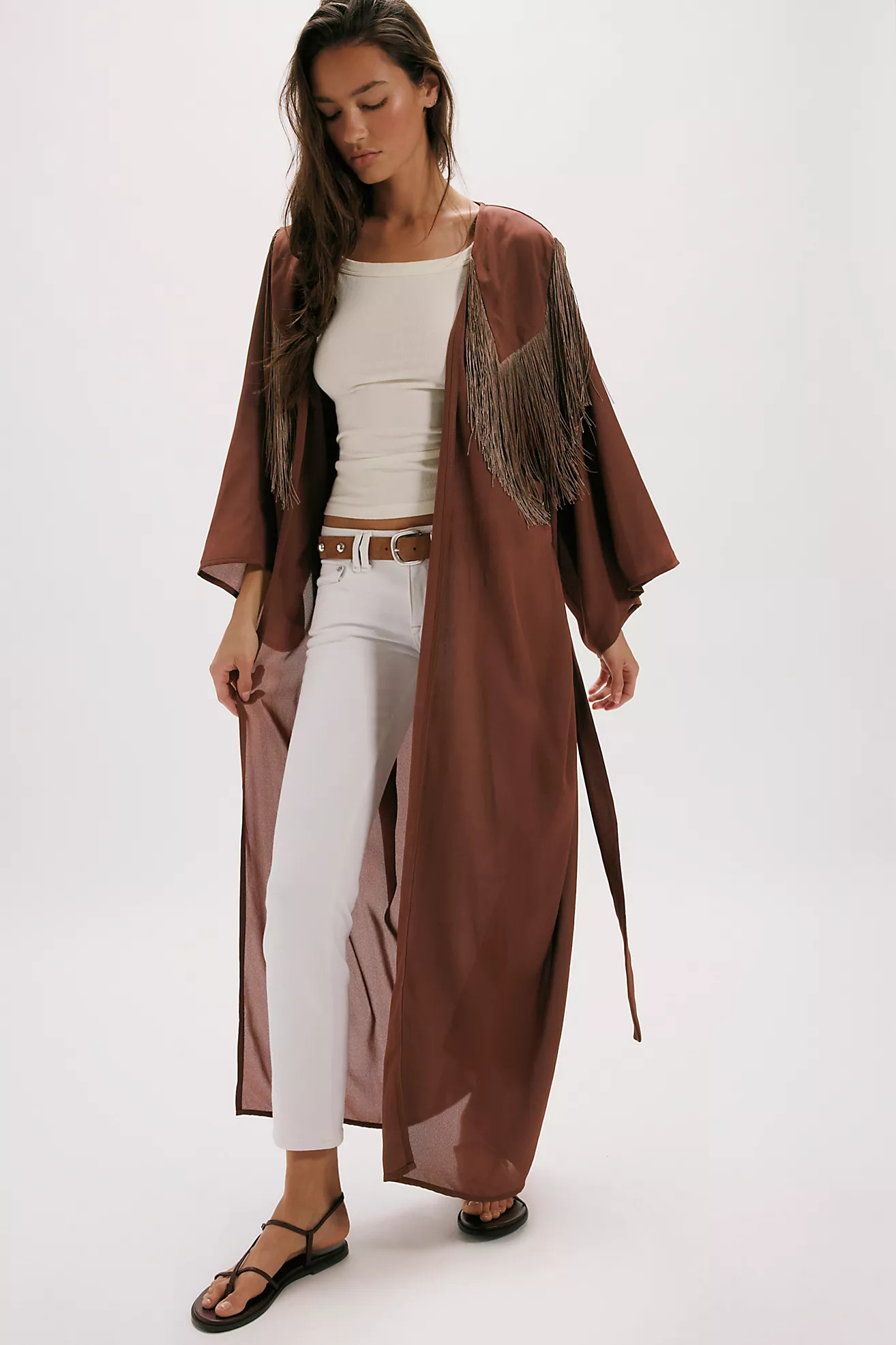 Understated Leather Canyon Fringe Duster | Free People (Global - UK&FR Excluded)