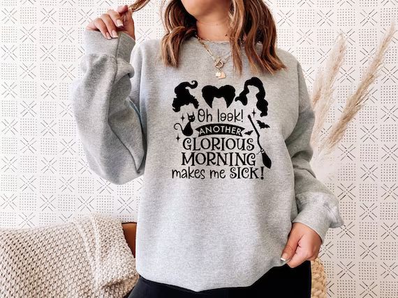 Oh Look Another Glorious Morning Makes Me Sick Halloween - Etsy | Etsy (US)