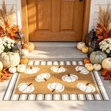 Fall Door Mat Set, Layered Fall Porch Rug with Pumpkin Design, Halloween Door Mat for Front Door ... | Walmart (US)